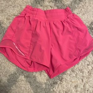 Pink lululemon shorts